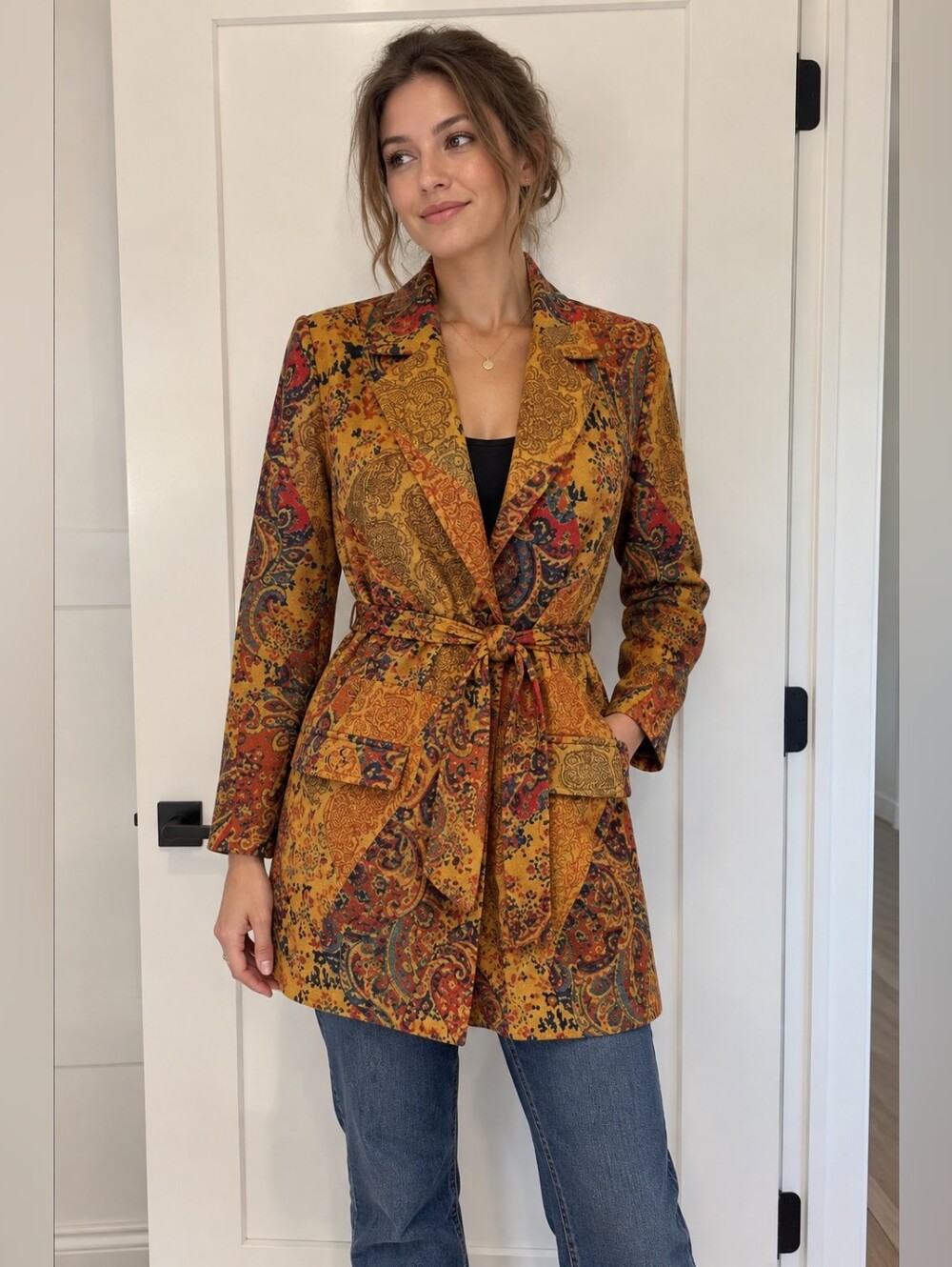 Paisley Patterned Women's Jacket